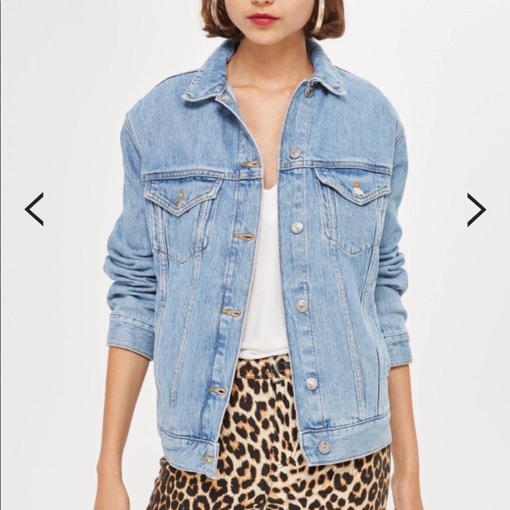 TOPSHOP MOTO OVERSIZED JEAN JACKET